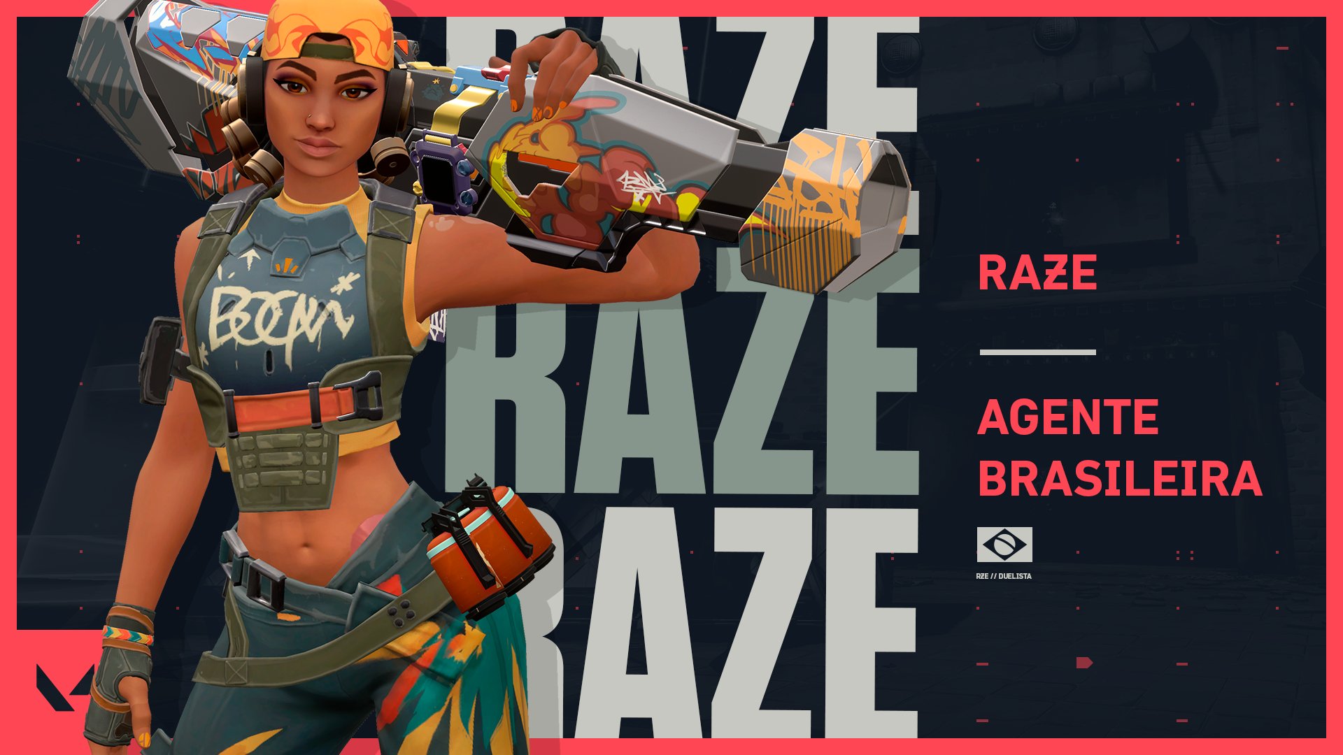 Valorant terá personagem Brasileira 46 Raze, brasileira em Valorant