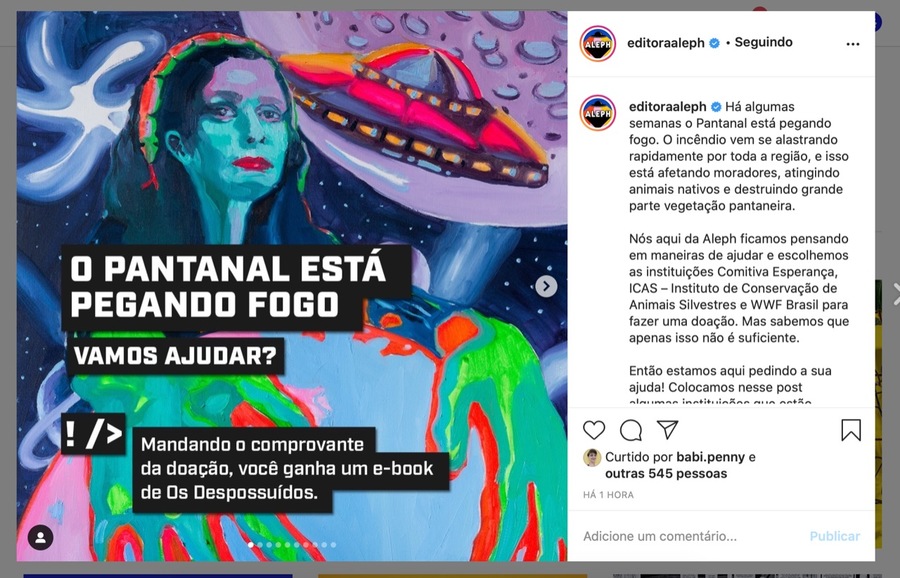 Editora Aleph convida leitores a fazerem doações em prol do Pantanal 6 aleph